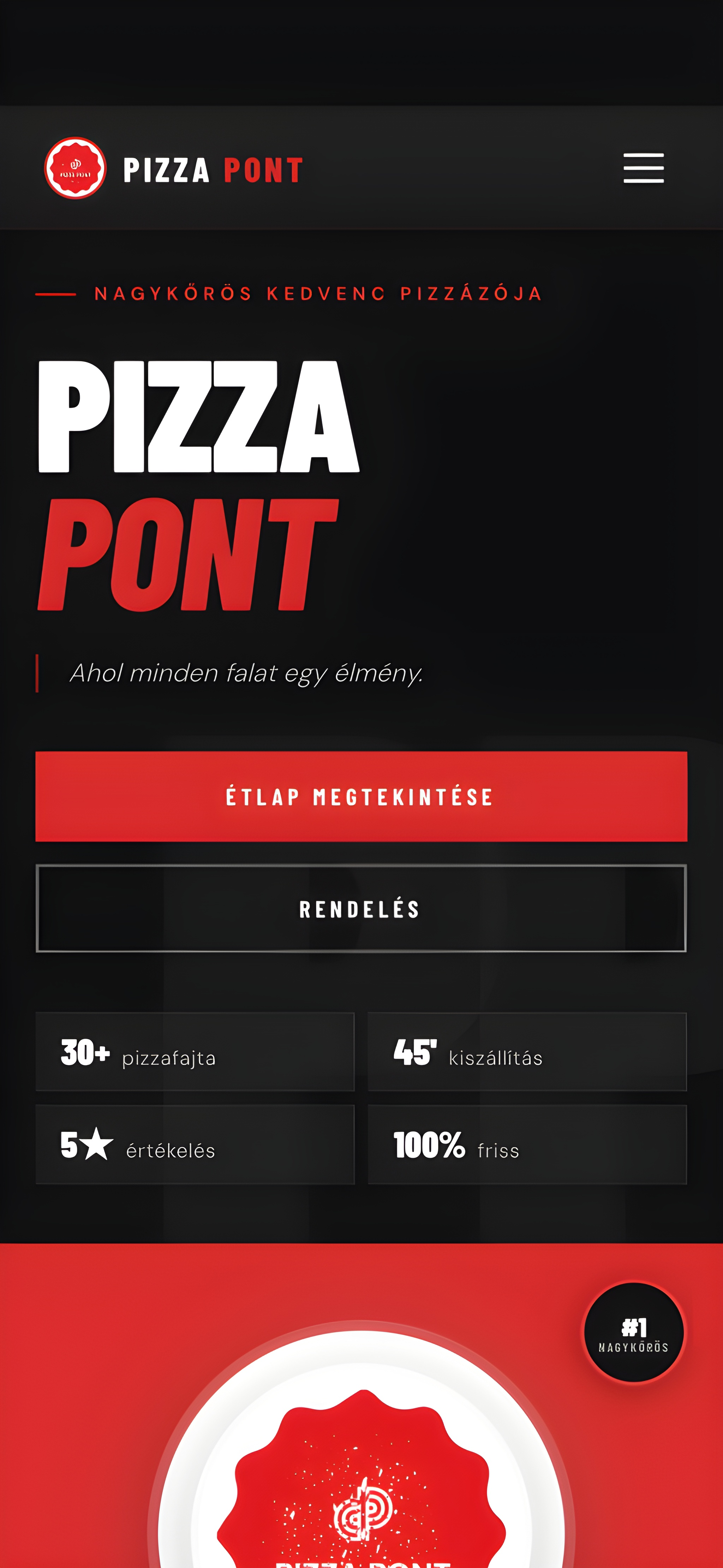 Pizza Pont weboldal